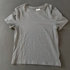 Grey crop T-shirt